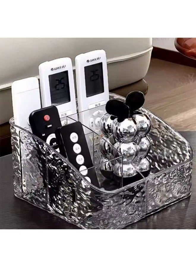 Remote Control Organizer Transparent Acrylic Storage Box TV Remote Control Holder Table Organizer Boxes For Living Room Bedroom Multiple compartments for organizing - Image 5